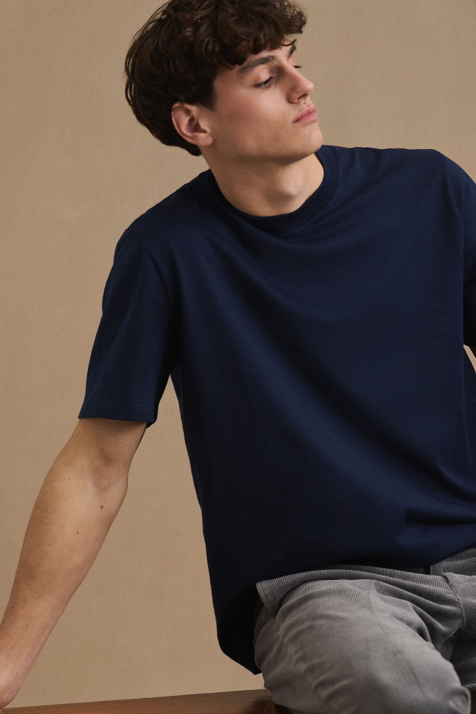 Men's navy short-sleeved t-shirt – Le Minor