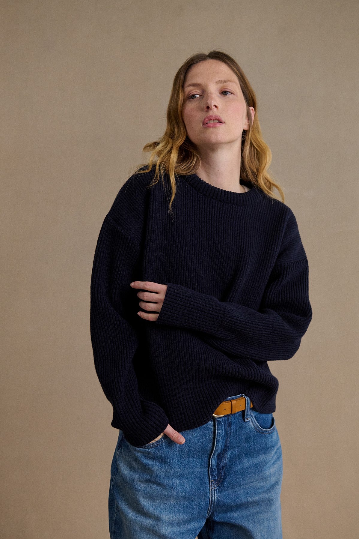 Col Rond Pull Long Chaud Pull Col Rond Pull Chaud Femme Tendance