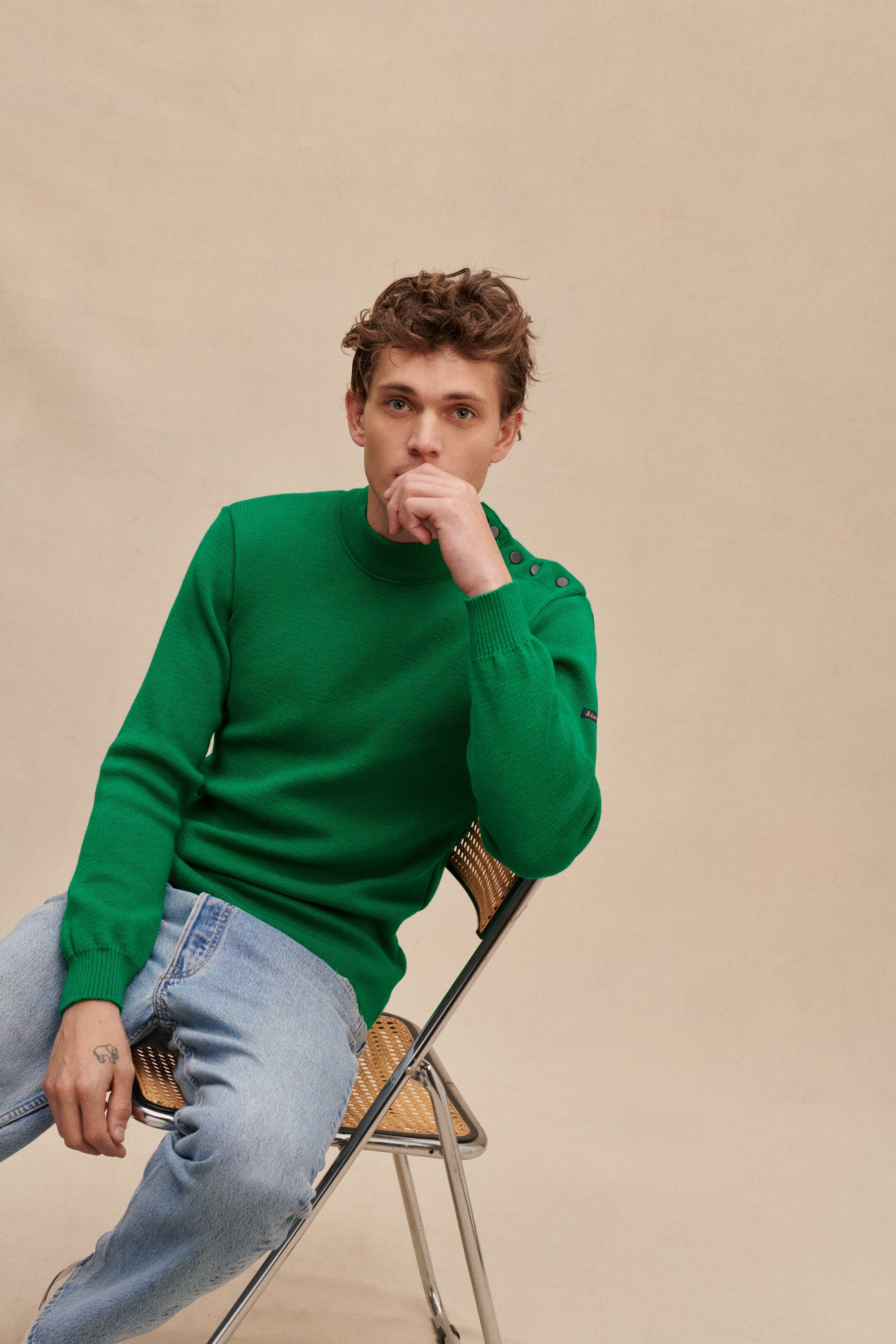 Pull Marin vert pour Homme Le Minor