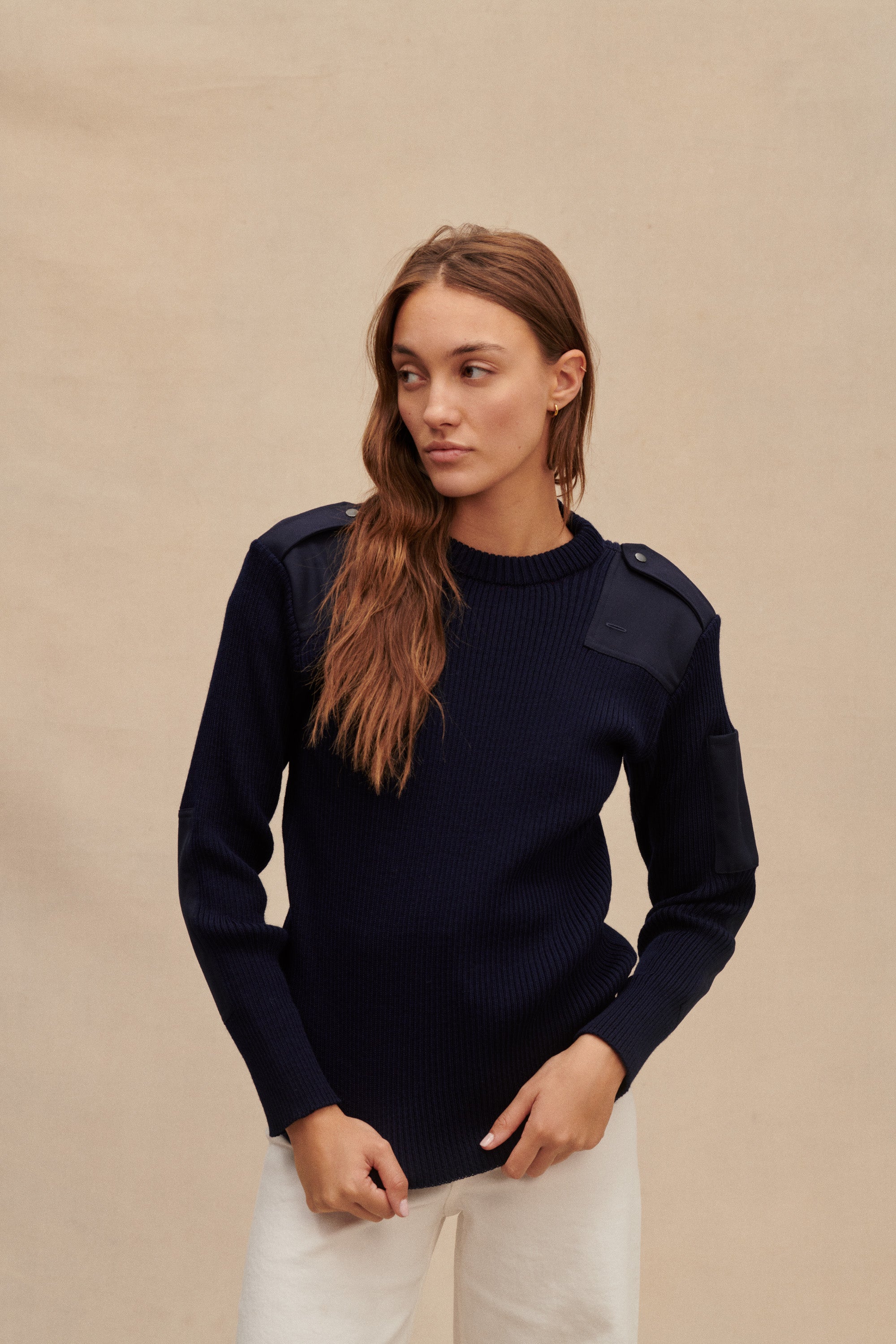 Pull Officier bleu marine pour femme Le Minor