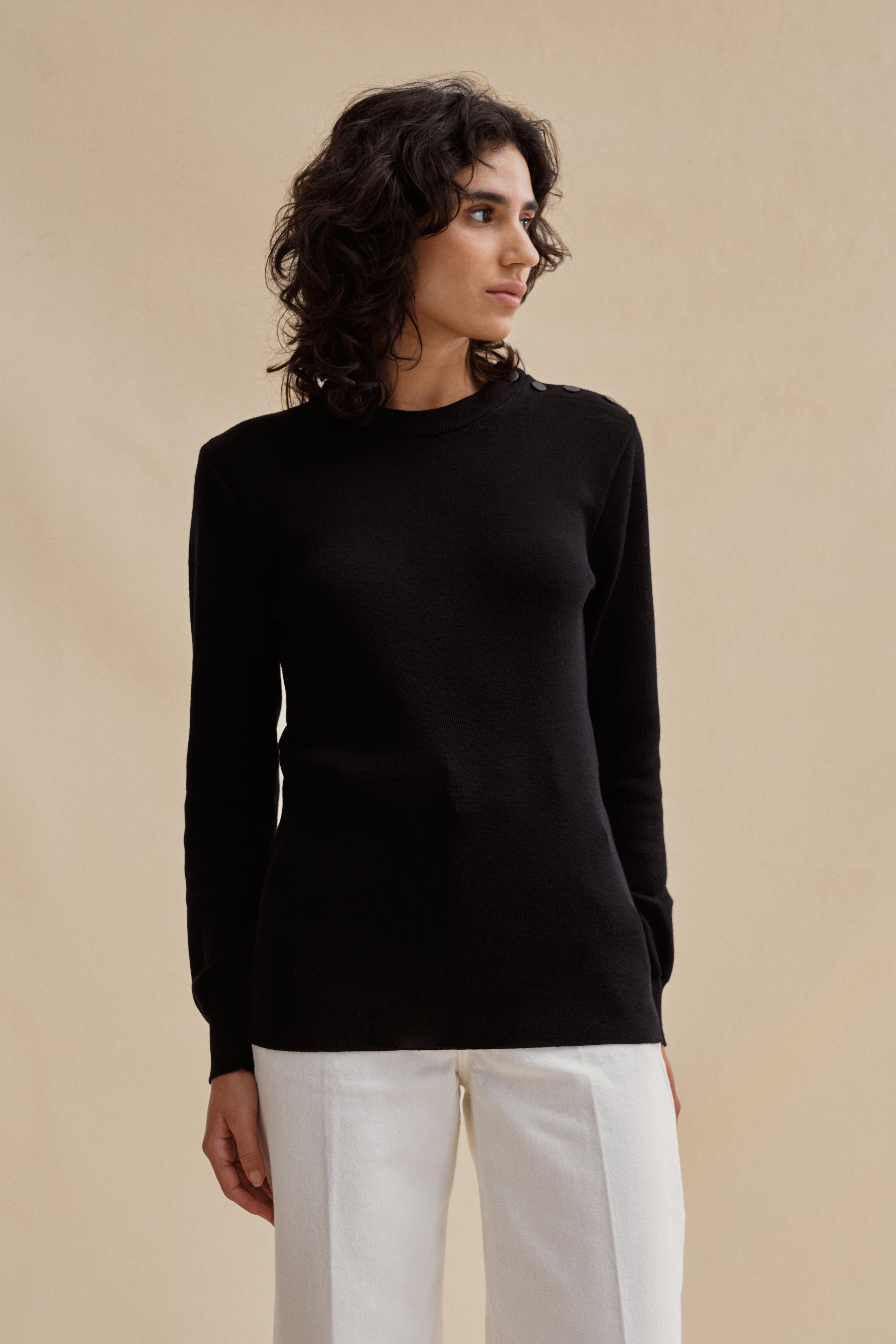Pull Femme Manches Longues Chic Et Décontracté - Top Marin élégant Pour Tous Les Jours