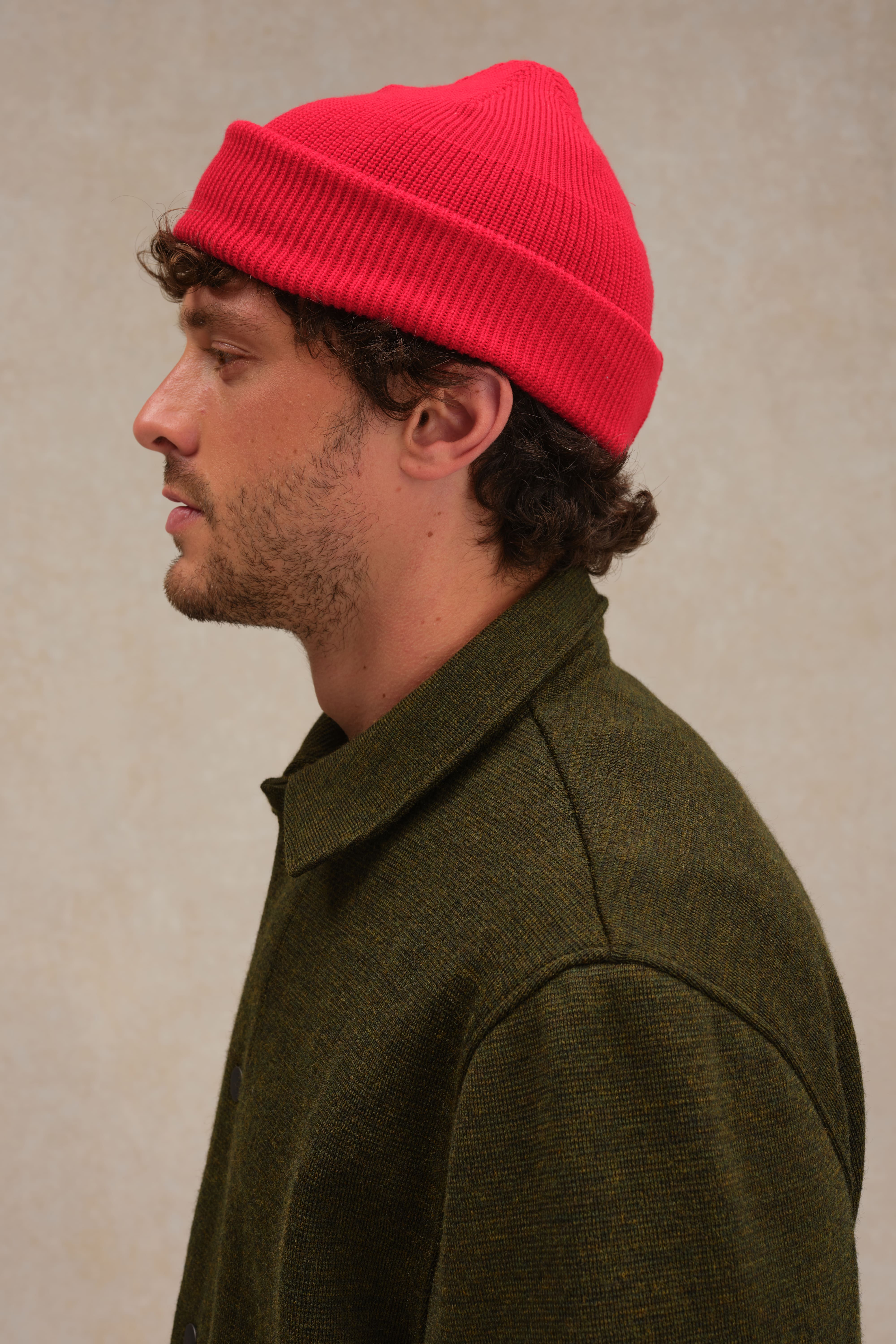 French Knot for Sundance Handmade Napal Artisan Coll. Beanie in Red/Green NWT NWT Sundance Catalog French Knot Wool Dark Red “Winterfall  main image 2