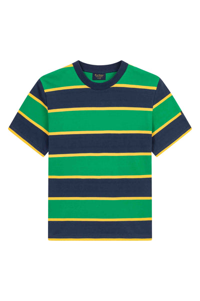 Andy green and yellow striped t-shirt