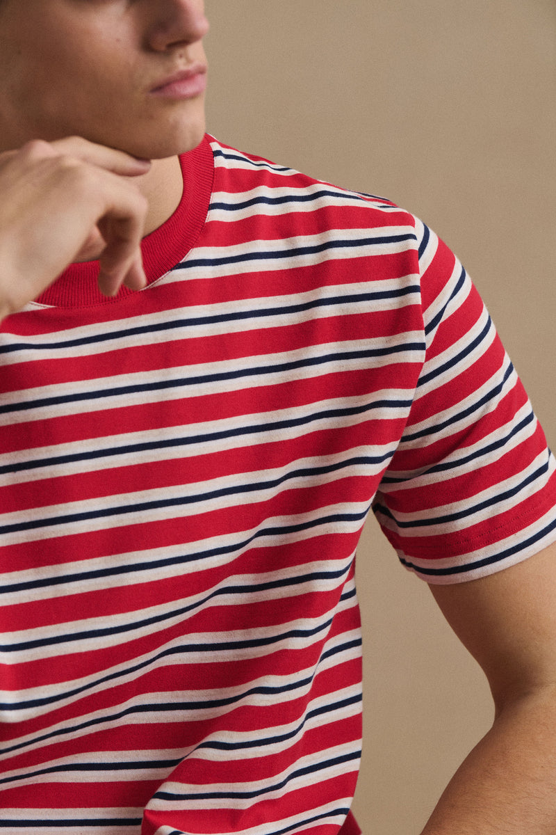 Andy red striped t-shirt