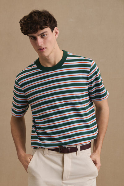 Andy green striped t-shirt