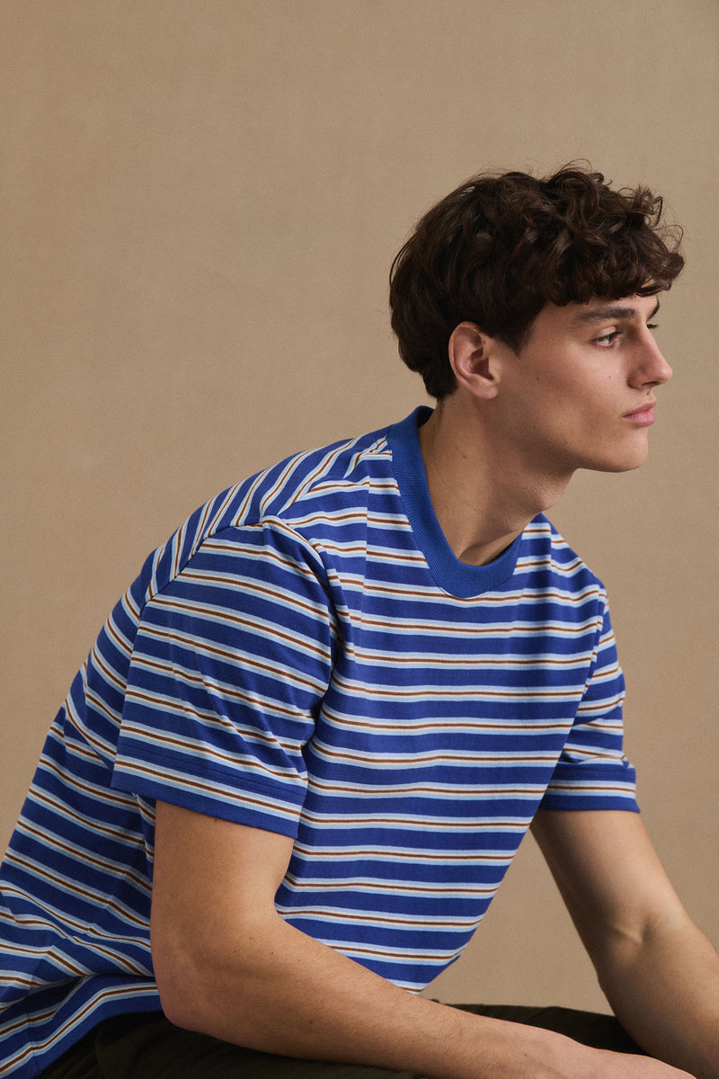 Andy blue striped t-shirt