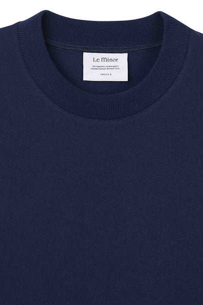 Women's navy blue long-sleeved T-shirt