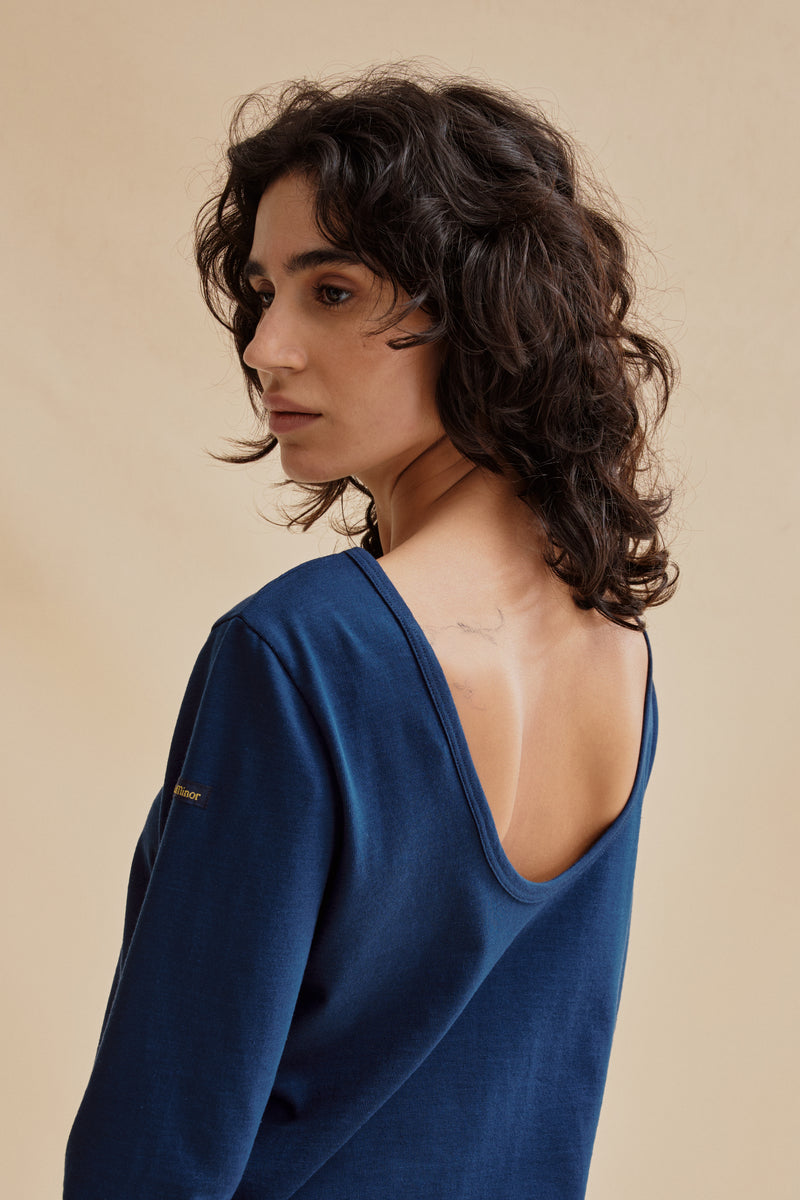 Marinière Berthe bleu marine pour femme