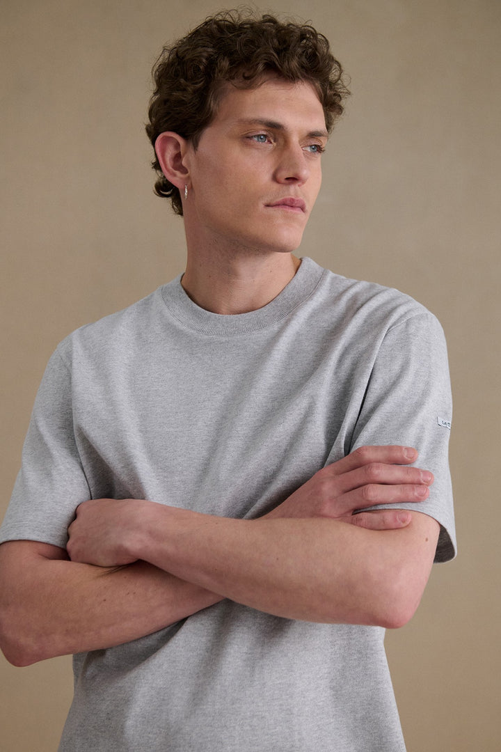 Men's grey short-sleeved T-shirt – Le Minor