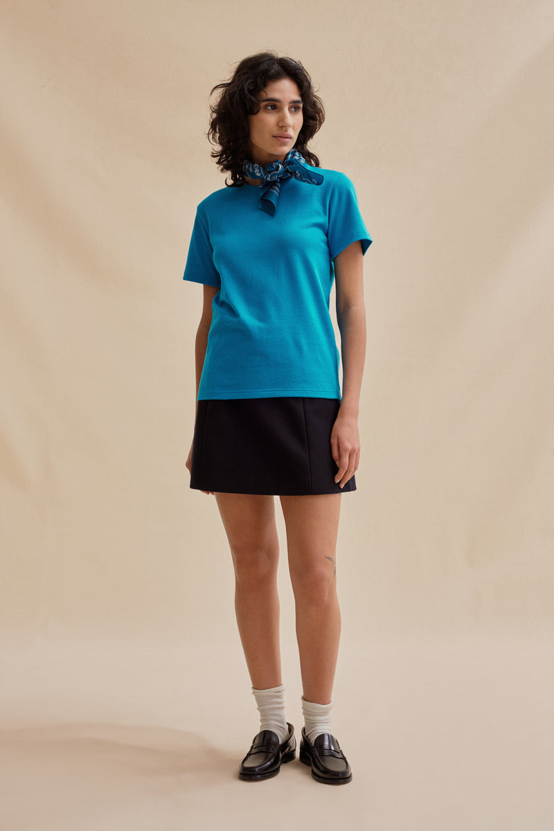 T-shirt Vic bleu turquoise