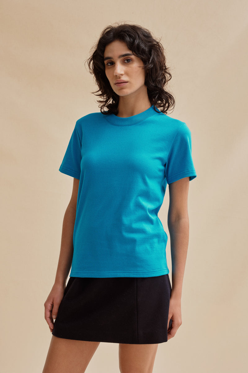 T-shirt Vic bleu turquoise