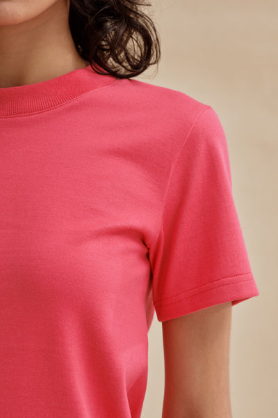 T-shirt Vic rose framboise