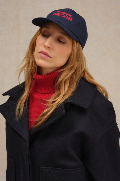 Women's pea coat navy blue