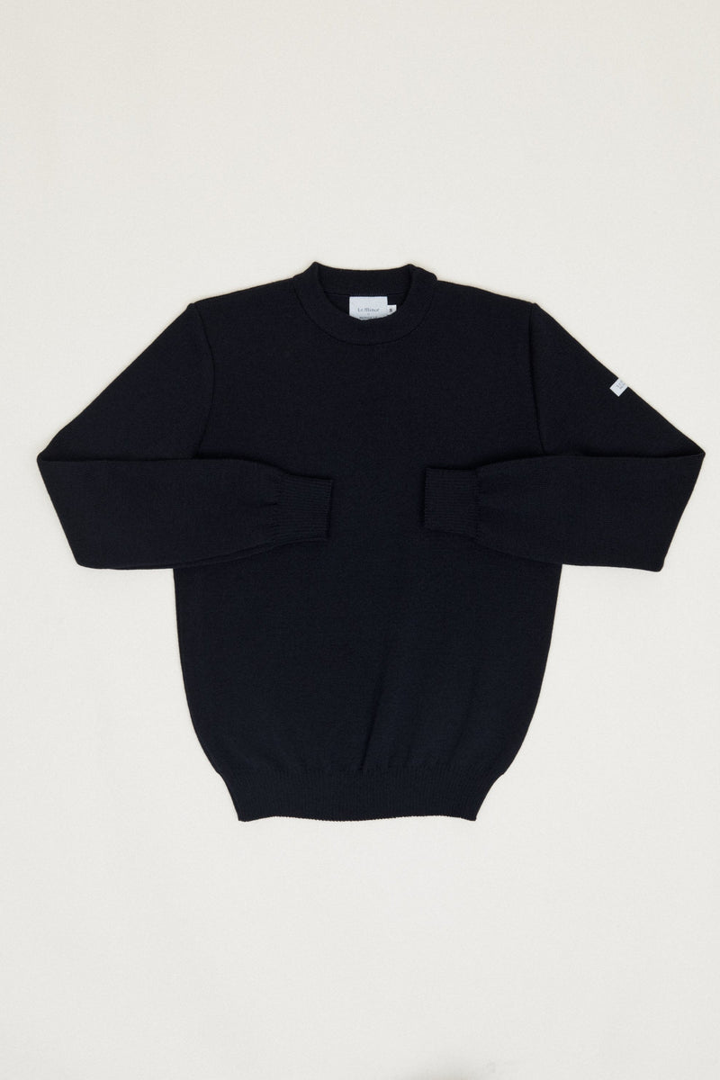 Pullover col rond marine pour homme - Le Minor x Monocle