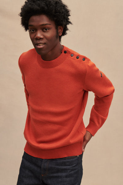Men's orange sailor sweater