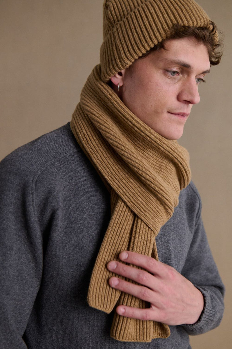Bonnet extra doux mixte beige