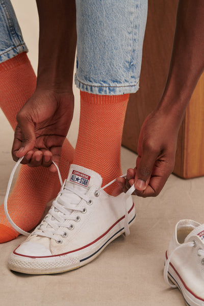 Pastel orange socks
