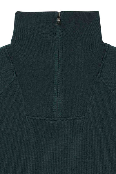 Milano green merino wool trucker sweater for men