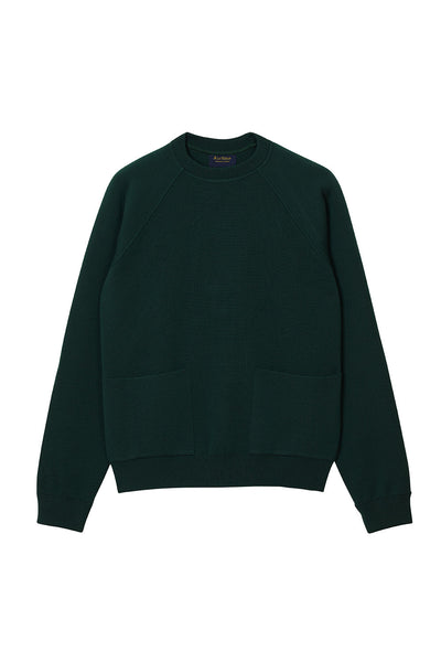 green milano sweater in merino wool Le Minor x Oi Polloi