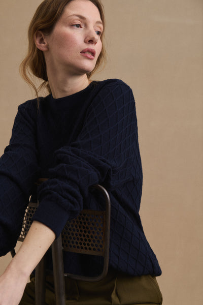 Women's navy molene sweater