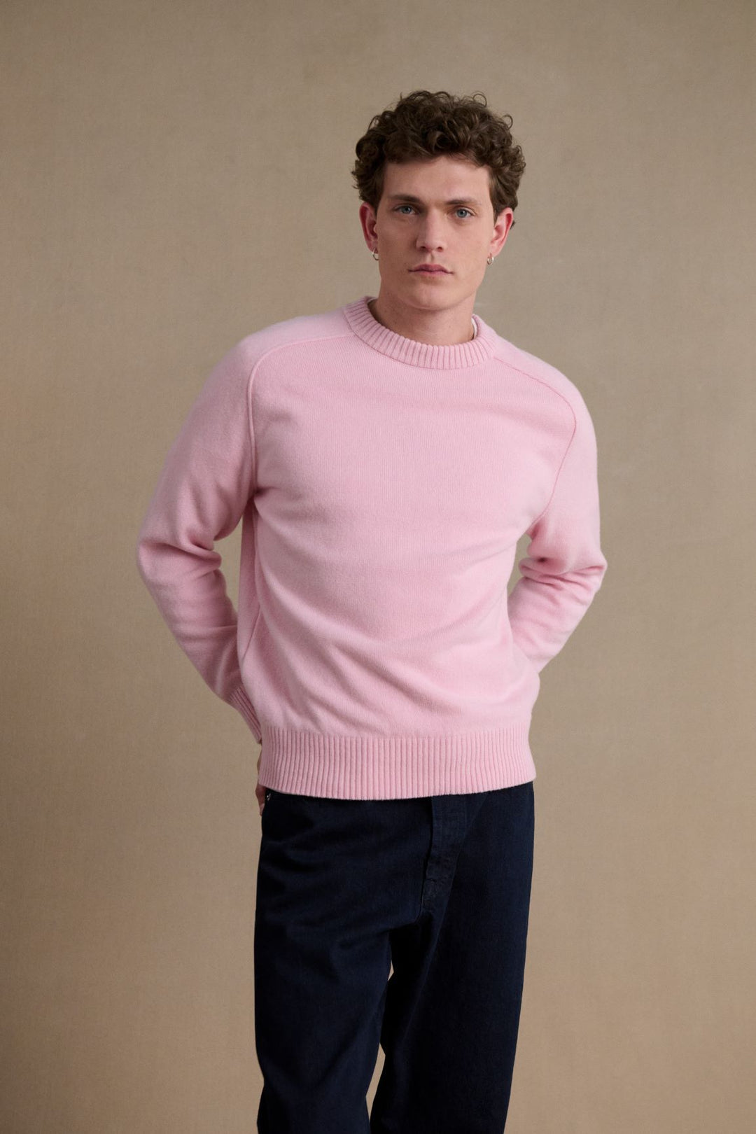V Neck Jumper Salmon Pink Jumper Mens VTG Pringle Sports Mens
