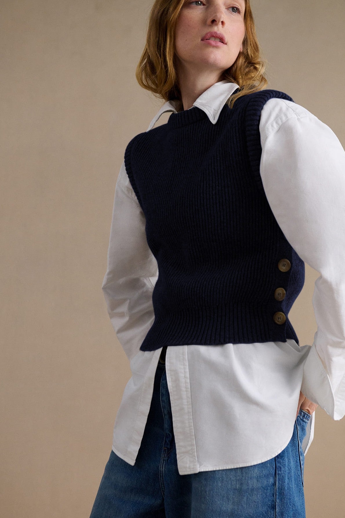 Sweater Pull Sans Manches Bleu Laine Gilet Sans Manche Homme Bleu Pull Sans Manches Pour Homme