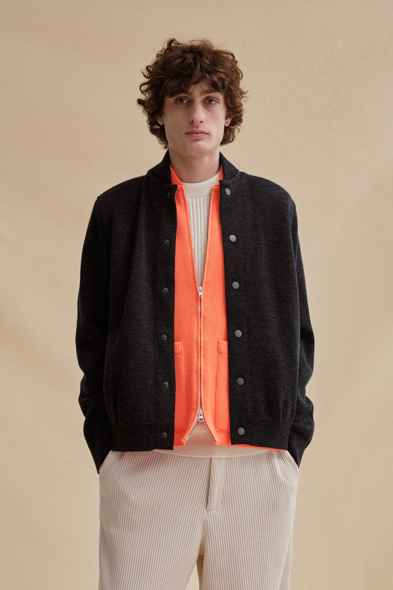 Gilet zippé orange Milano pour homme