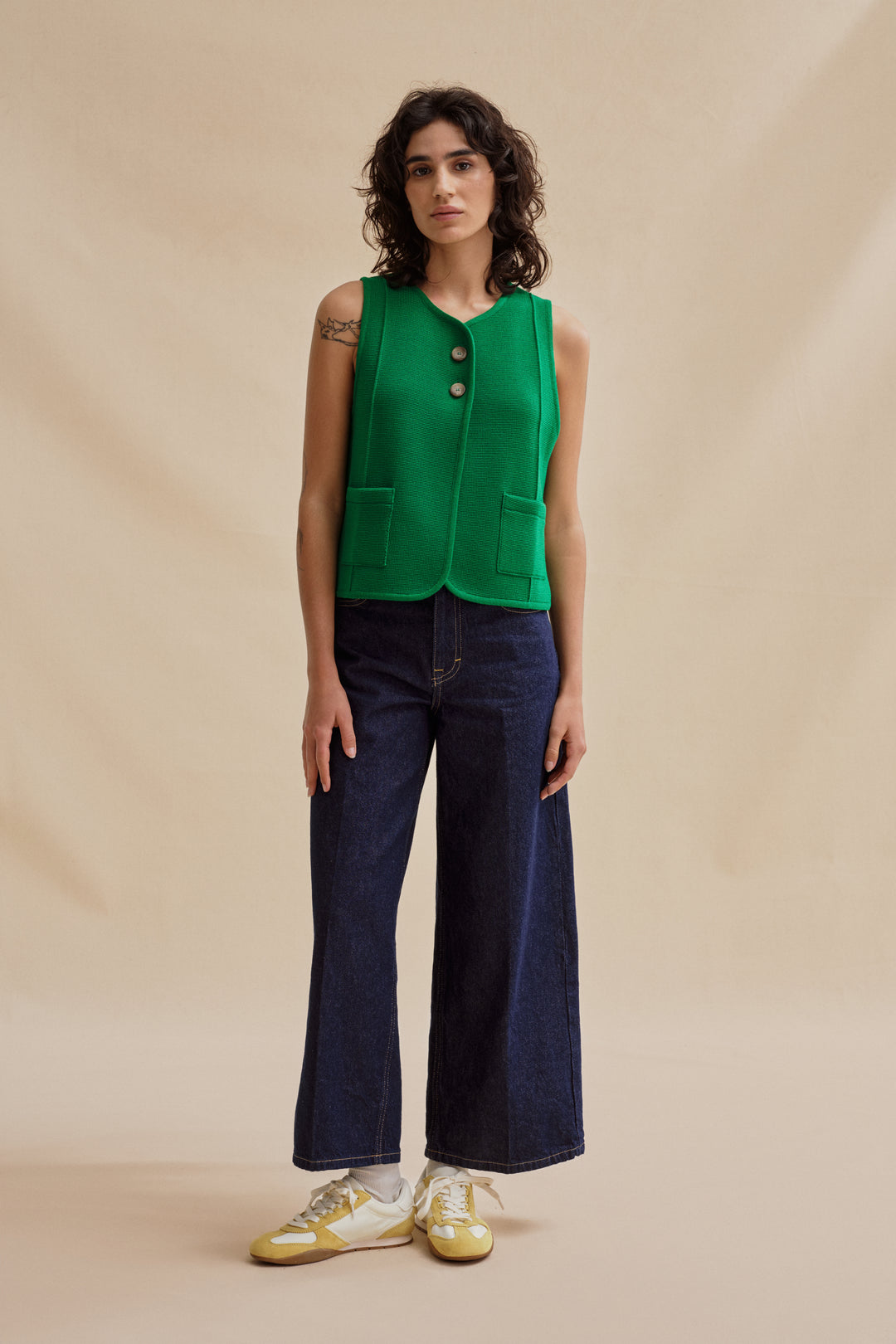 Haut Sans Manches Multiline - Vert - Taille L - Neuf Avec étiquettes