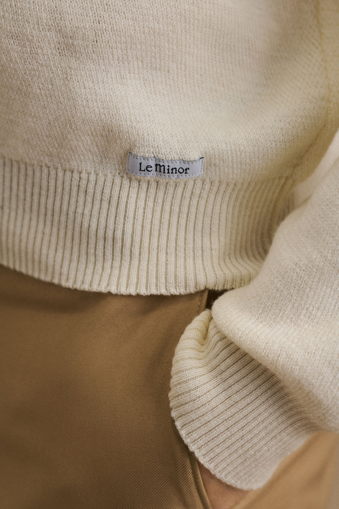 Ange men's ecru merino wool polo shirt – Le Minor