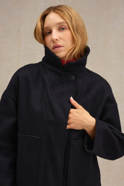 Women's pea coat navy blue