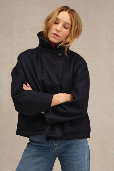 Women's pea coat navy blue