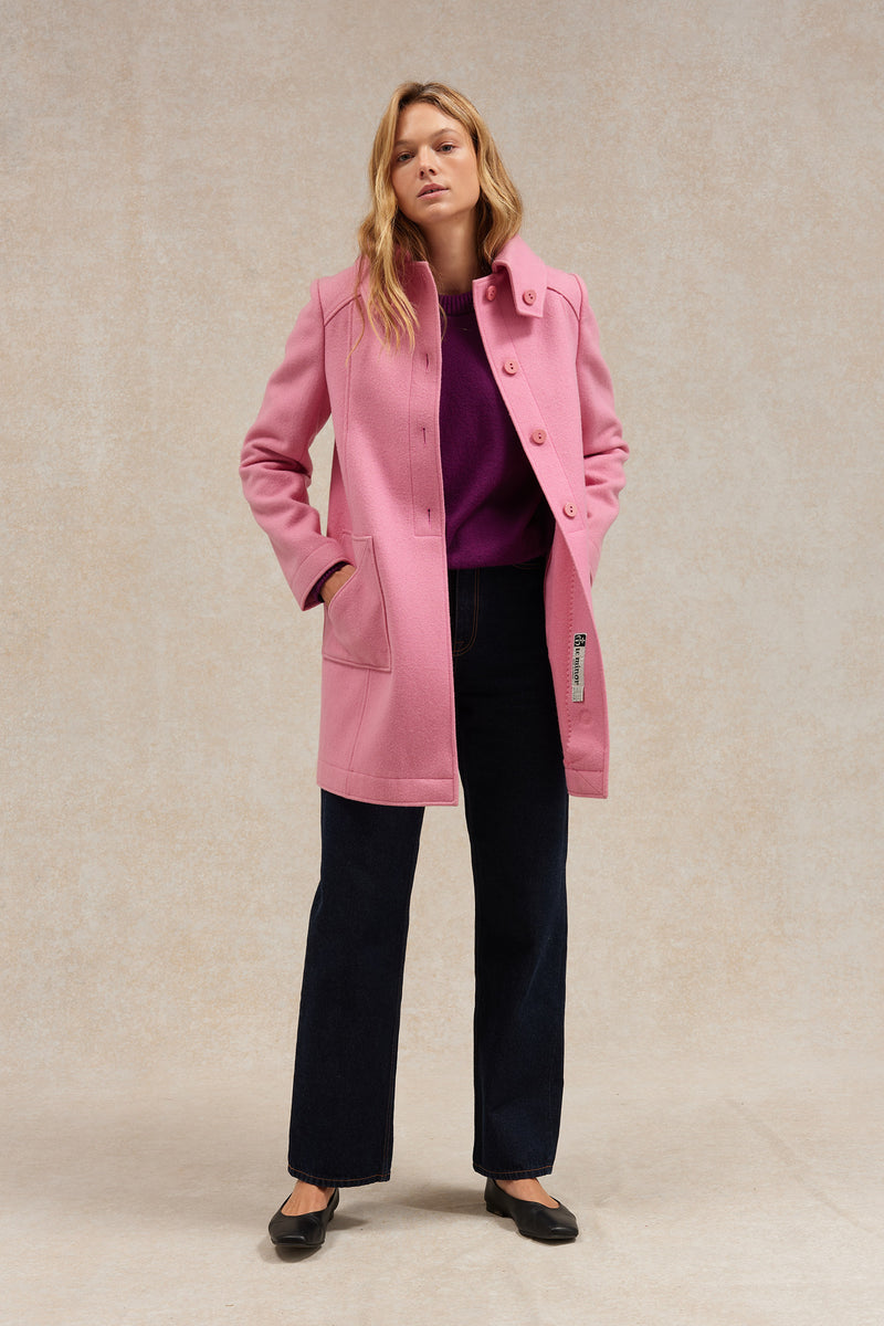 1976 pink wool and cashmere coat