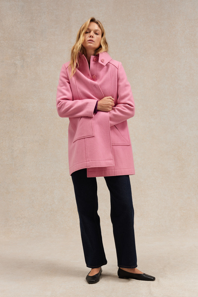 1976 pink wool and cashmere coat