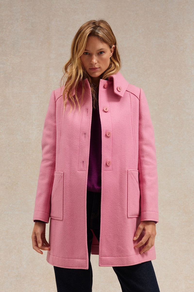 1976 pink wool and cashmere coat