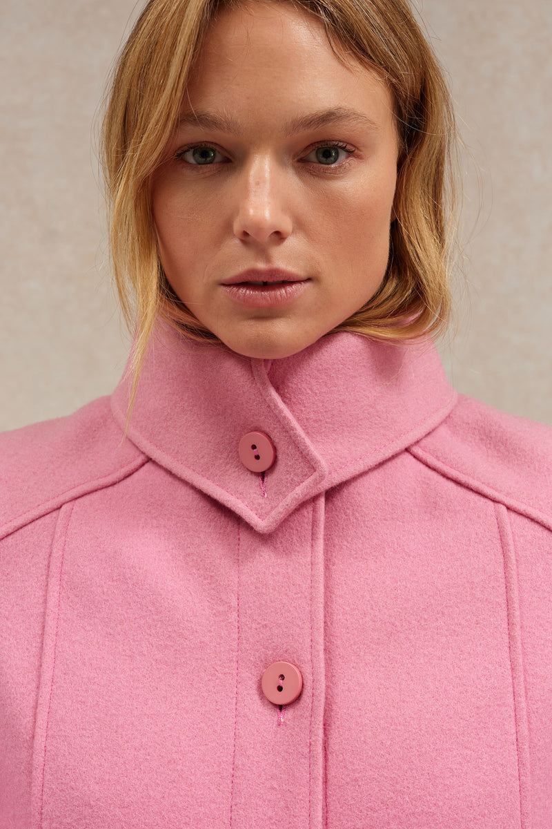 1976 pink wool and cashmere coat