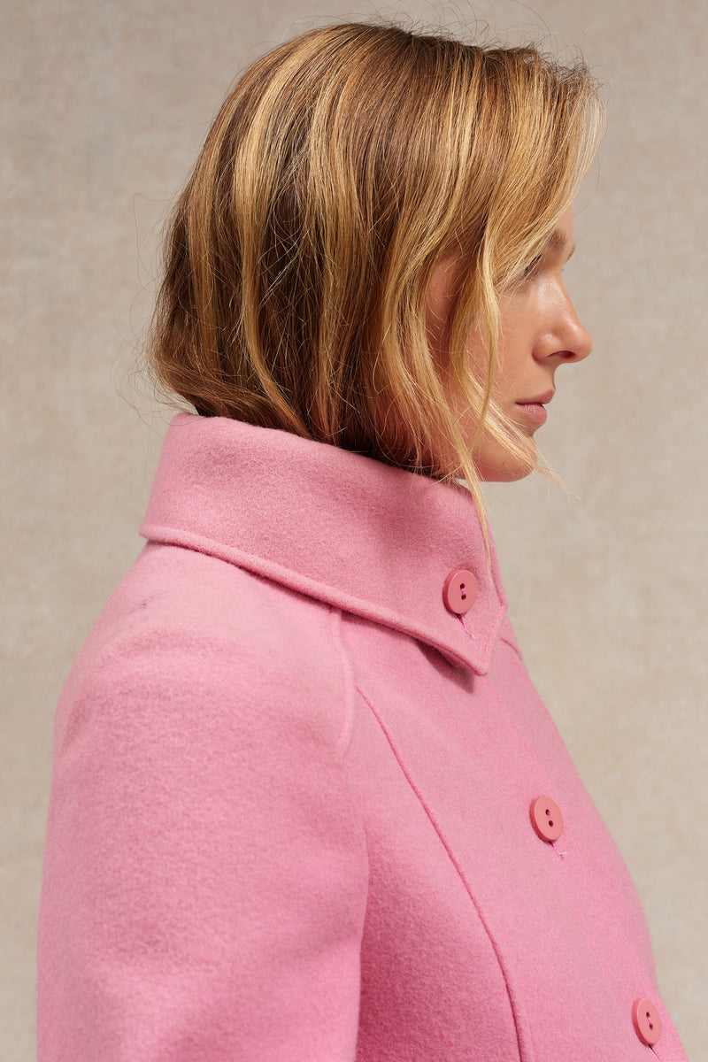 1976 pink wool and cashmere coat