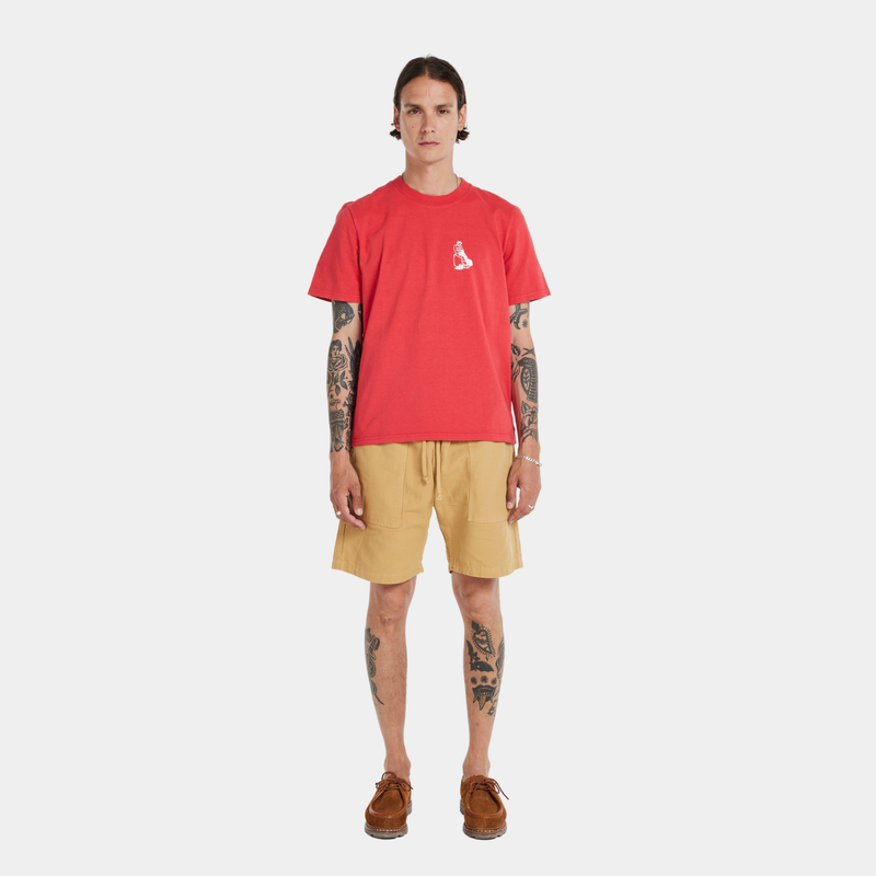 T-shirt sérigraphié rouge pour homme