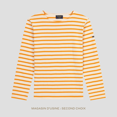 Marinière orange pastel pour femme - Second choix