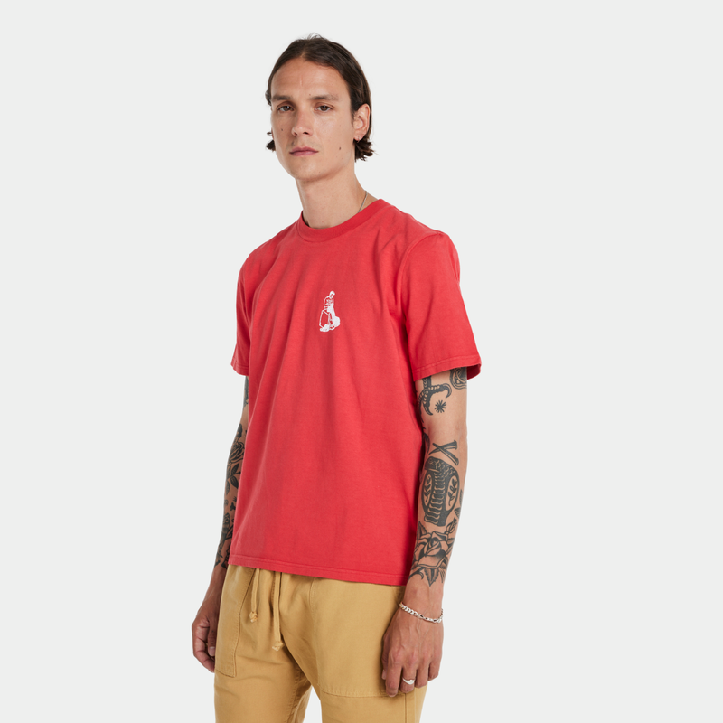 T-shirt sérigraphié rouge pour homme