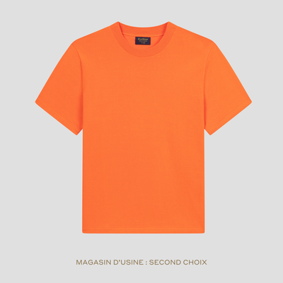 T-shirt orange pastel uni pour homme - Second choix