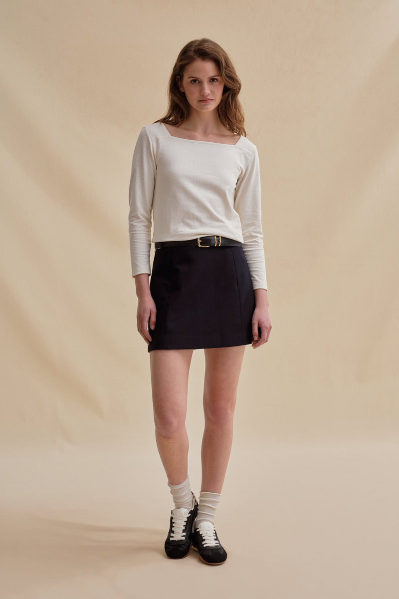 Marinière Gabrielle uni écru pour femme