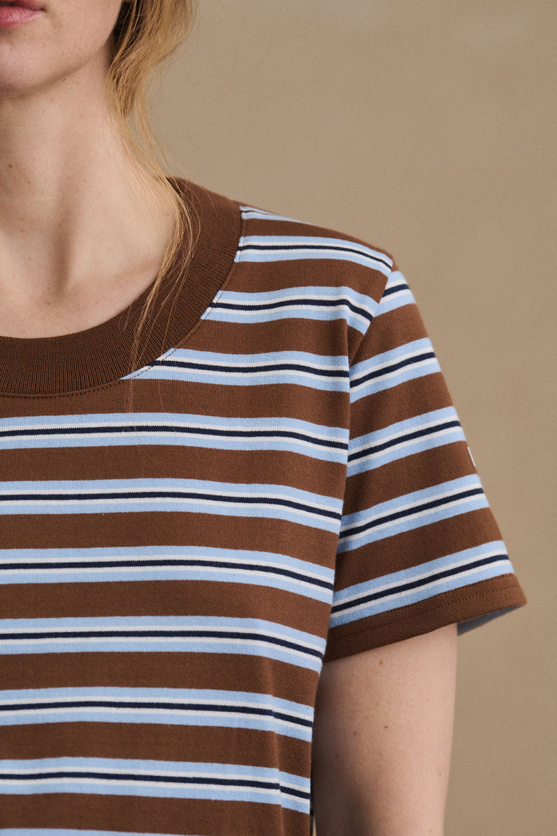 Vic brown striped T-shirt