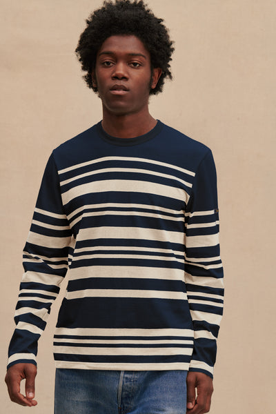 Men's navy blue and offwhite Pablo marinière