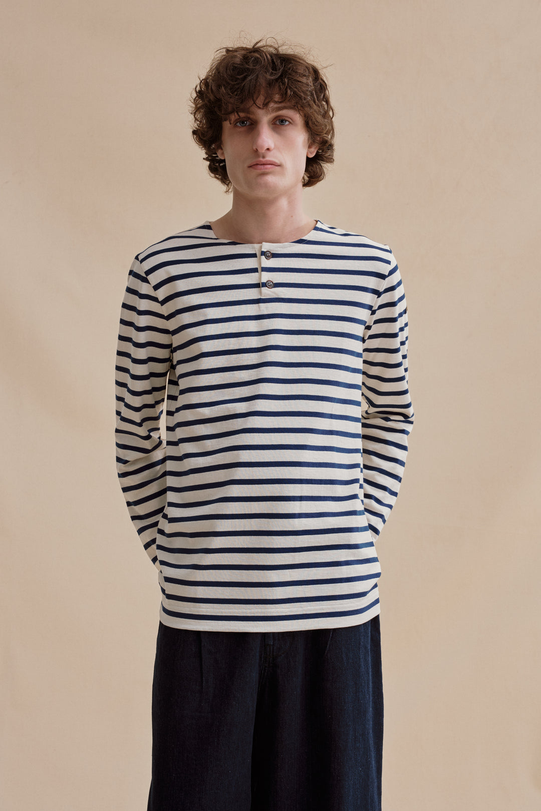 ★★LE MINOR★★ Men's original blue and red sailor shirt | Le Minor