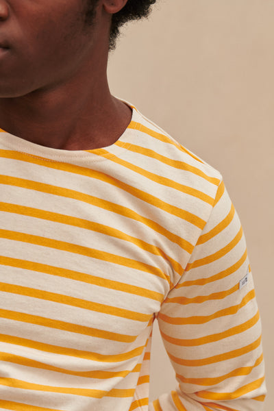 Classic pastel orange sailor shirt for men