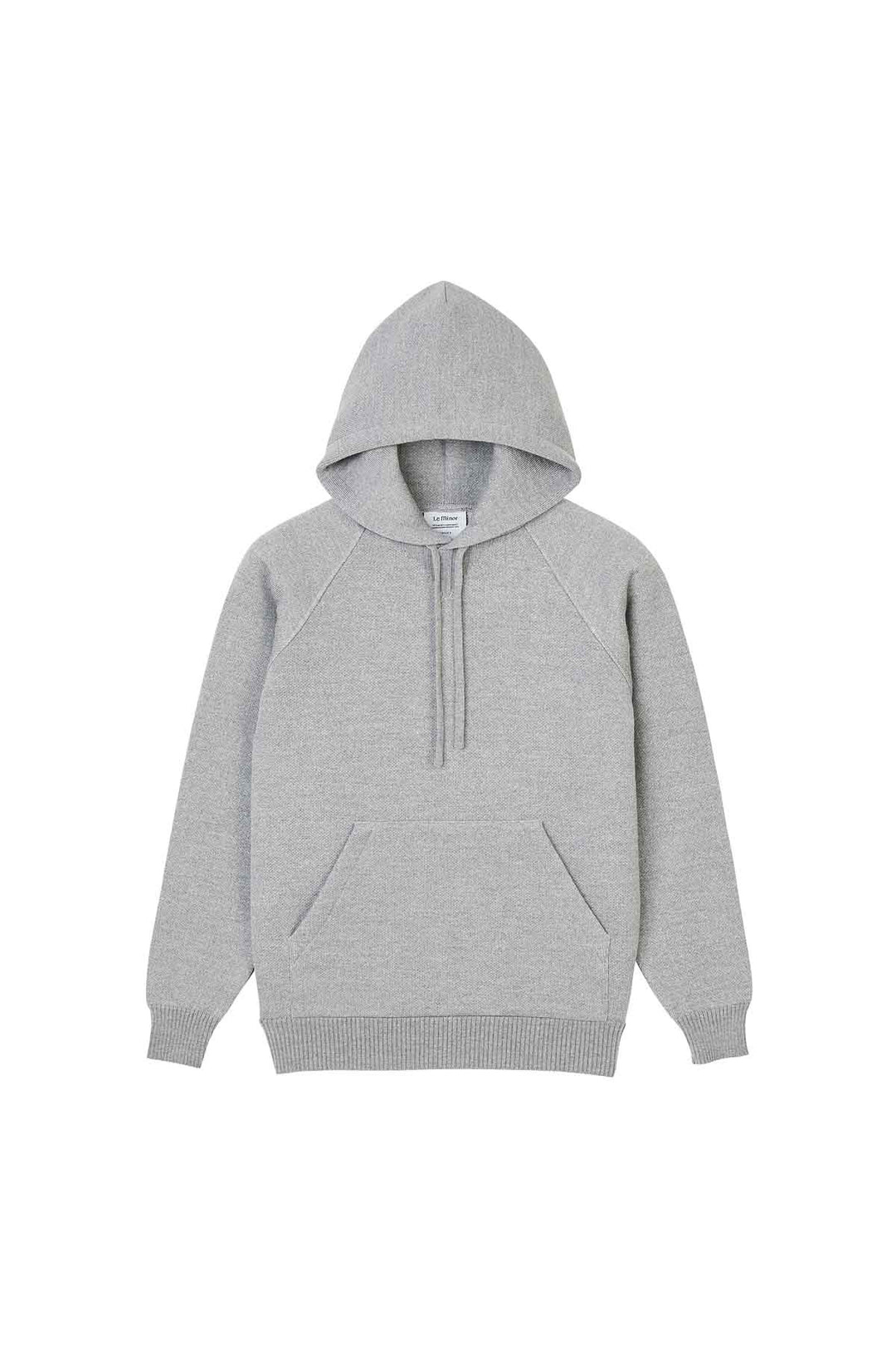 Hoodie 100 laine merinos Gris chine Le Minor