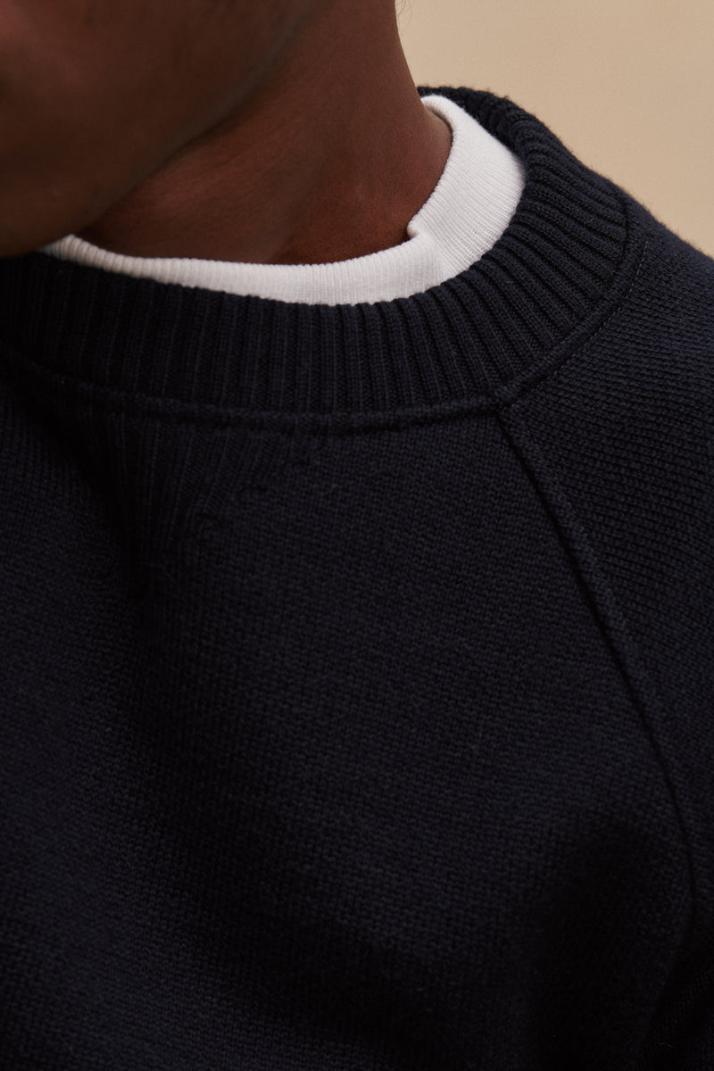Sweat à capuche homme en éponge de laine mérinos - Noir Sweat à capuche homme en éponge de laine mérinos - Noir