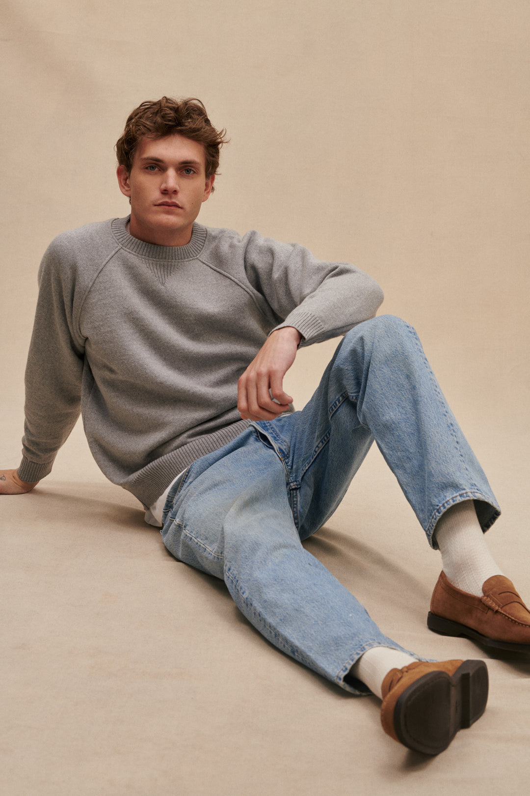 ENNOY エンノイ グレー MERINO WOOL SWEATER Mサイズ 最終値下げ】ennoy エンノイMERINO WOOL SWEATER - メルカリ