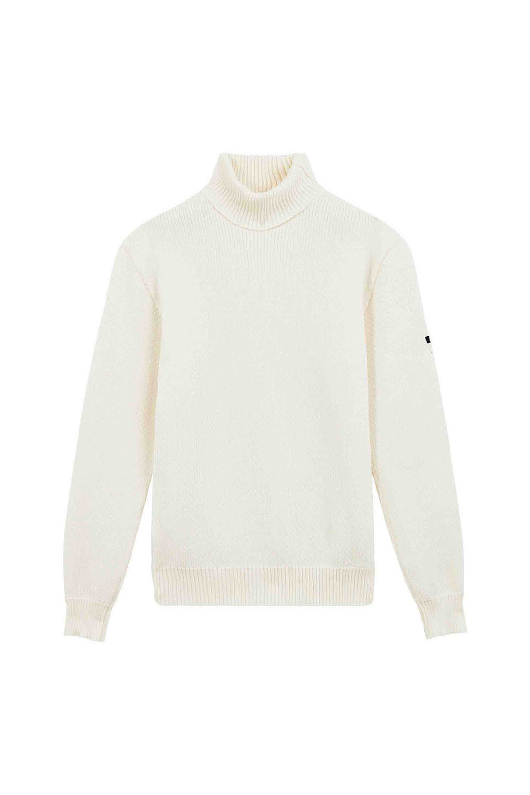 Mens ecru roll neck jumper on sale