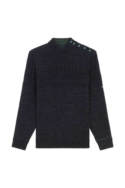 Women's grey anthracite fisherman sweater
